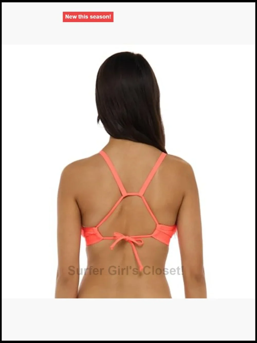 Drew Bikini Top with Adjustable Back for Larger Busts D-F Cup